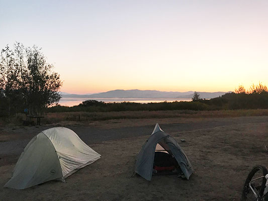 Tents at sunrise